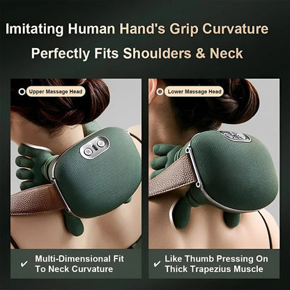 Neck & Back Massager Pro – Hand-Style Shoulder and Neck Massager with Real Finger Kneading
